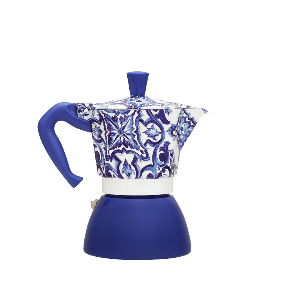 Bialetti - Moka Induction 6 Cups - Dolce & Gabbana Blu Mediterraneo