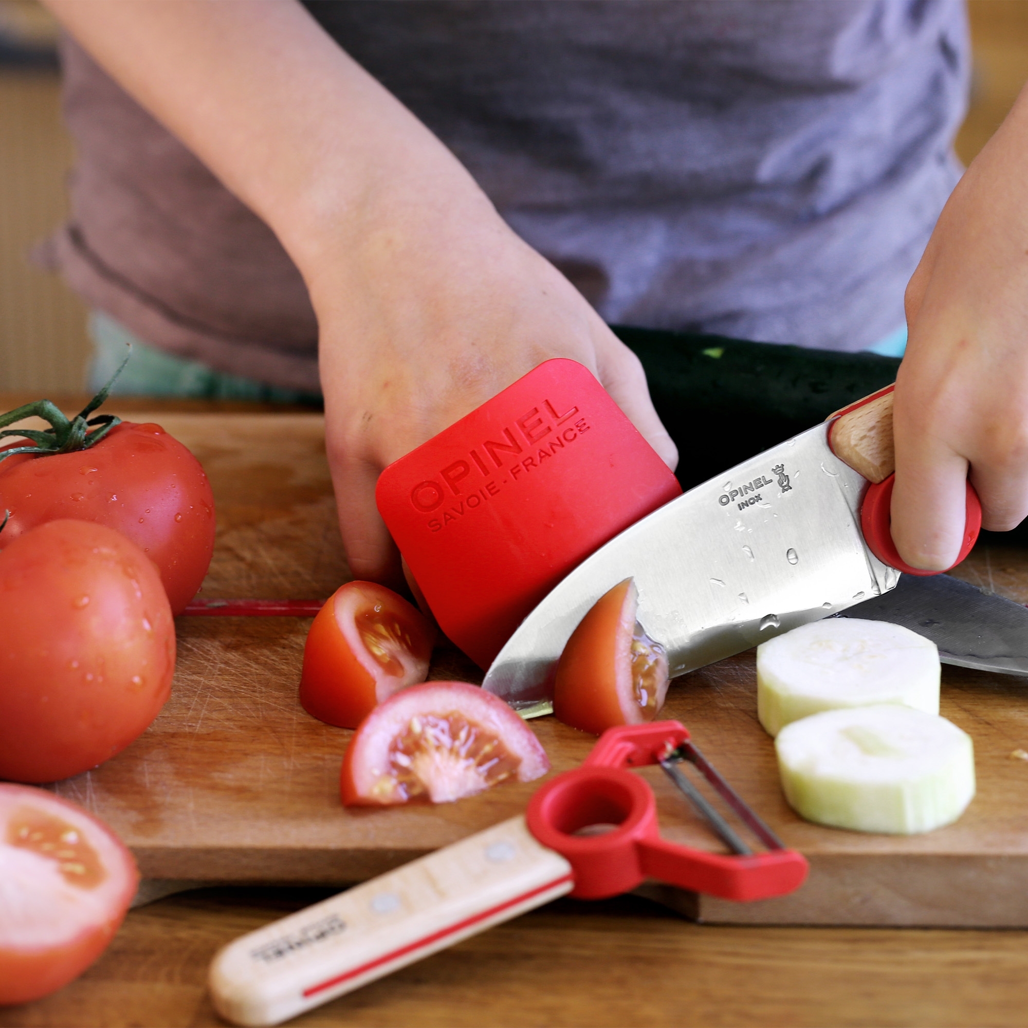 Opinel - Kinder Sparschäler - Le Petit Chef - rot
