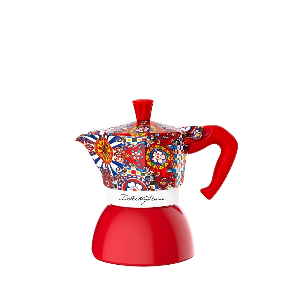 Bialetti - Moka Induction Espresso Maker 4 Cups - Dolce & Gabbana Carretto Siciliano