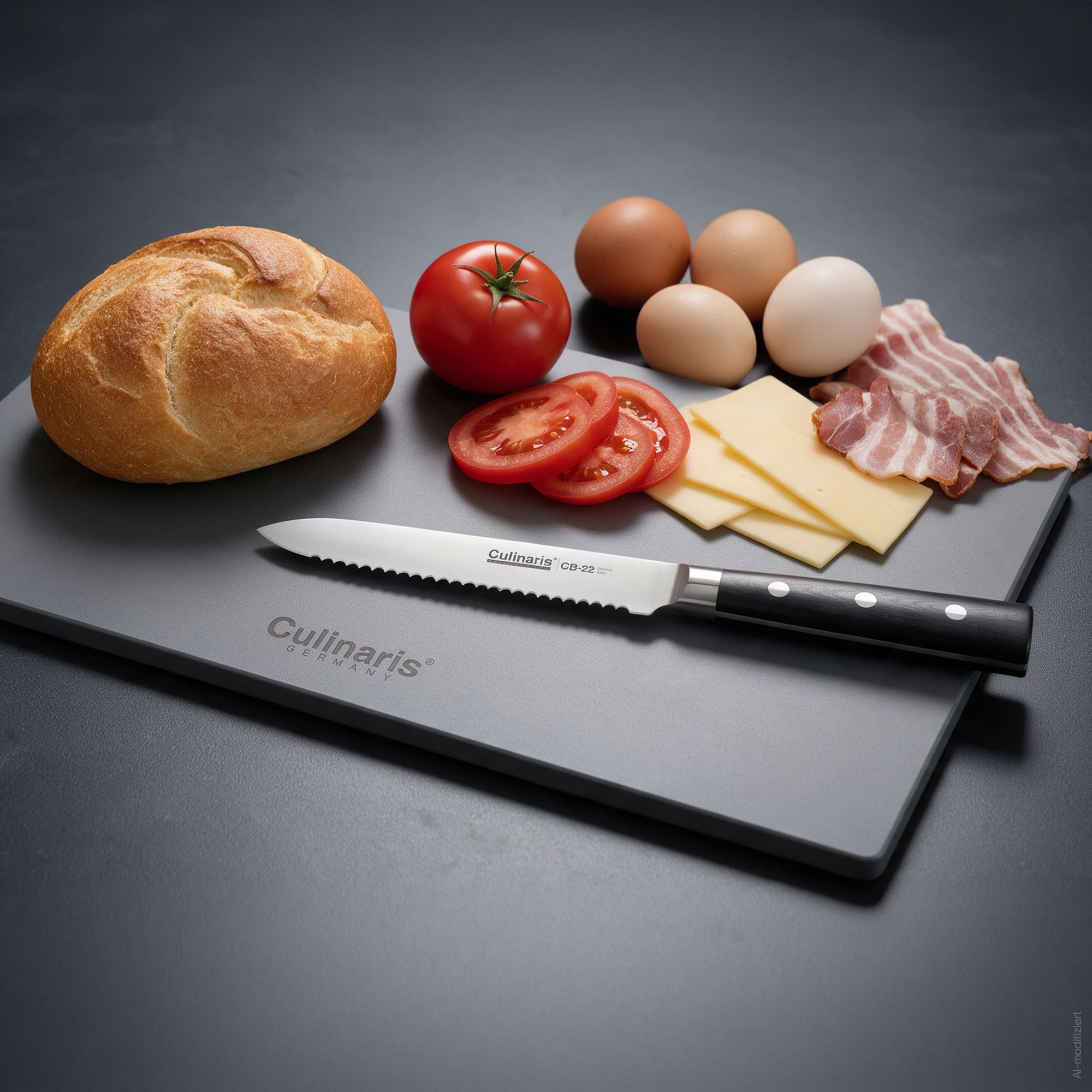 Serrated Utility Knife – Black Series – 13 cm – CB-22 | Culinaris