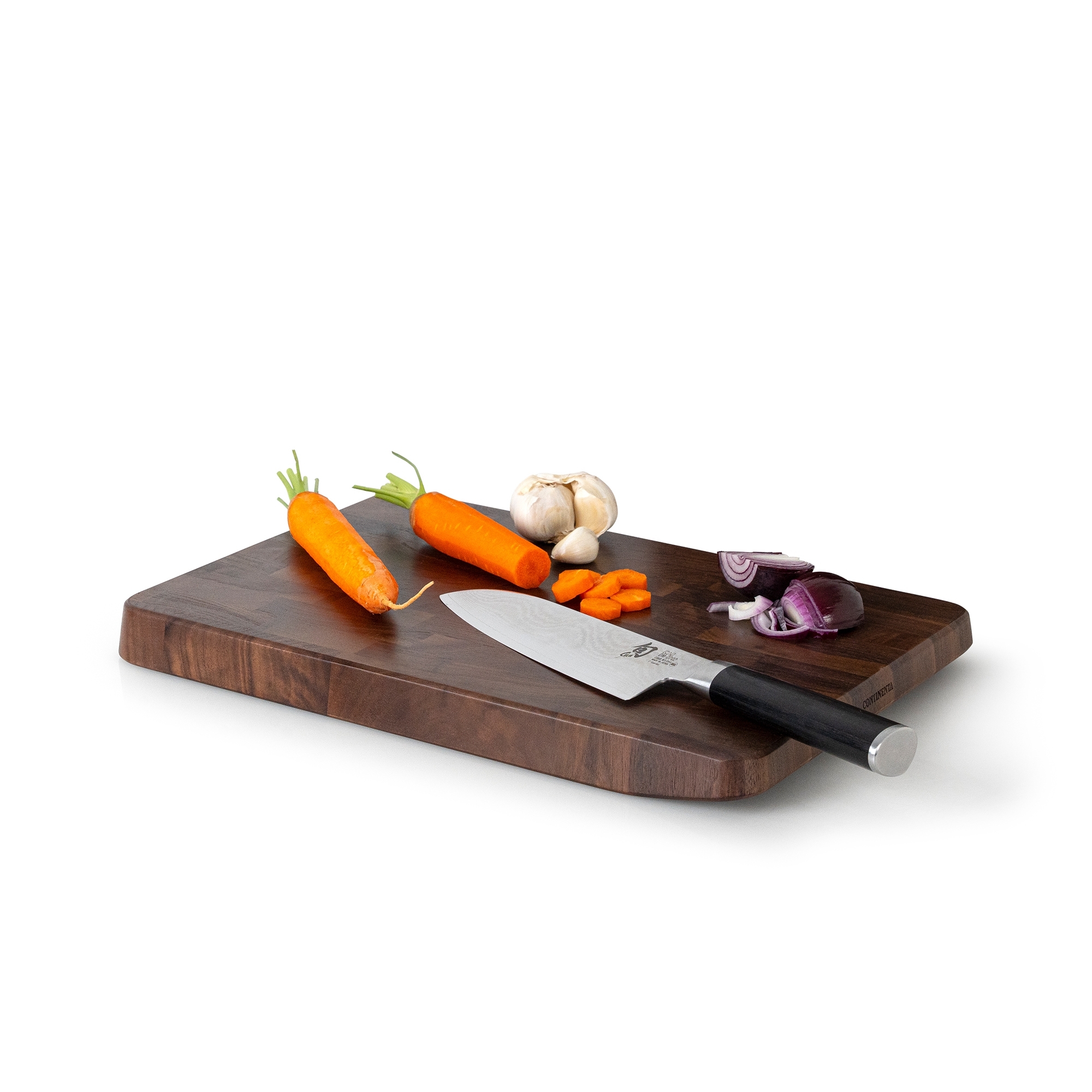 Continenta - Schneidebrett Walnuss Stirnholz  38 x 25 x 3cm