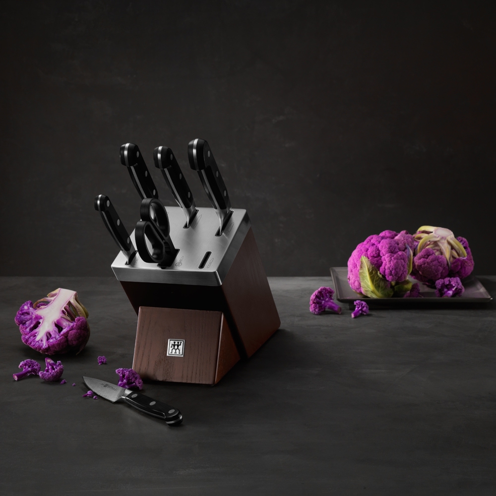 Zwilling - Pro self-sharpening 7-piece knife block, brown