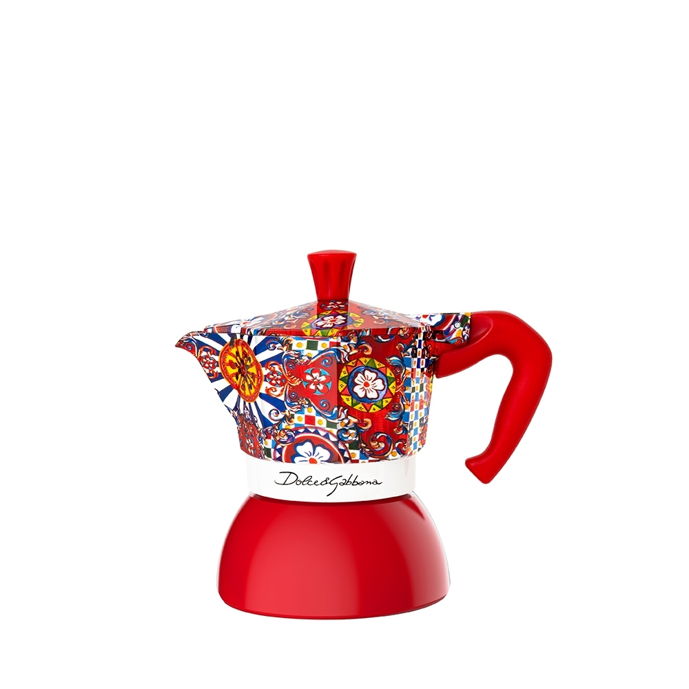 Bialetti - Moka Induction Espresso Maker 2 Cups - Dolce & Gabbana Carretto Siciliano