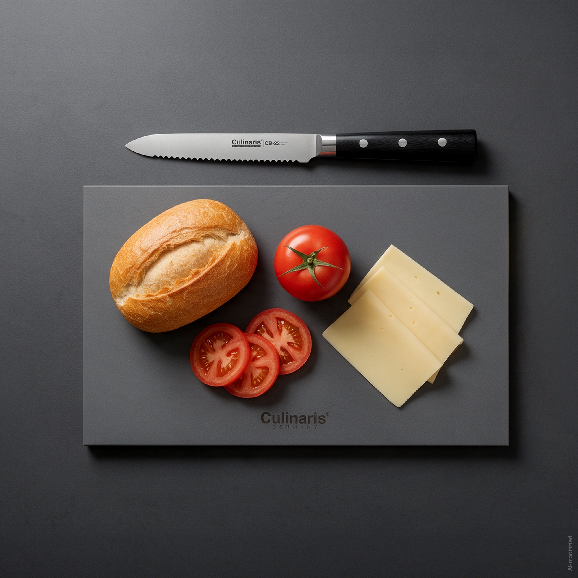 Serrated Utility Knife – Black Series – 13 cm – CB-22 | Culinaris