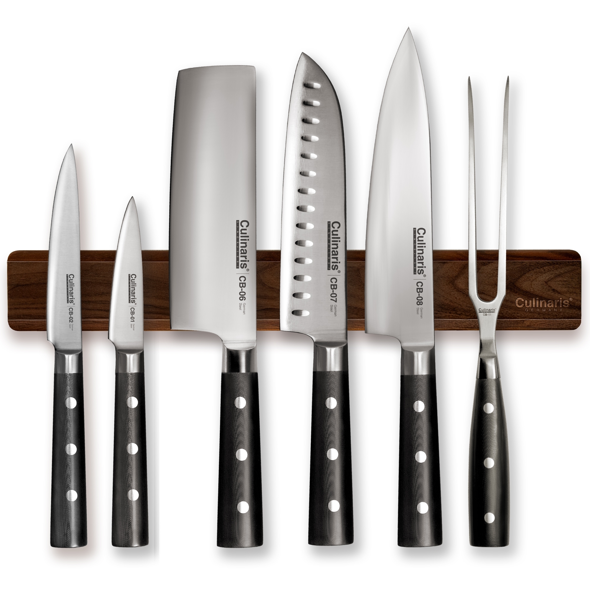 Magnetleiste aus Walnuss 50 cm für Messer, Culinaris