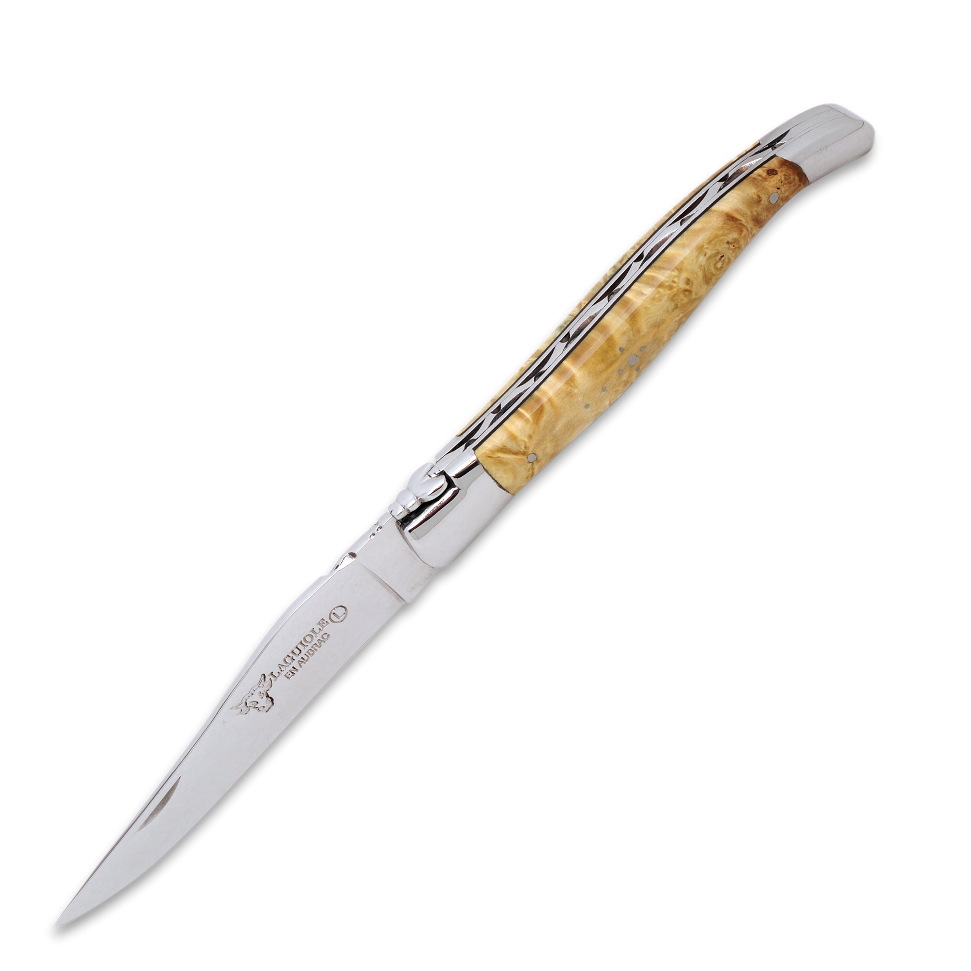 Laguiole - Klapp-/Taschenmesser geschmiedet Ahorn Natur