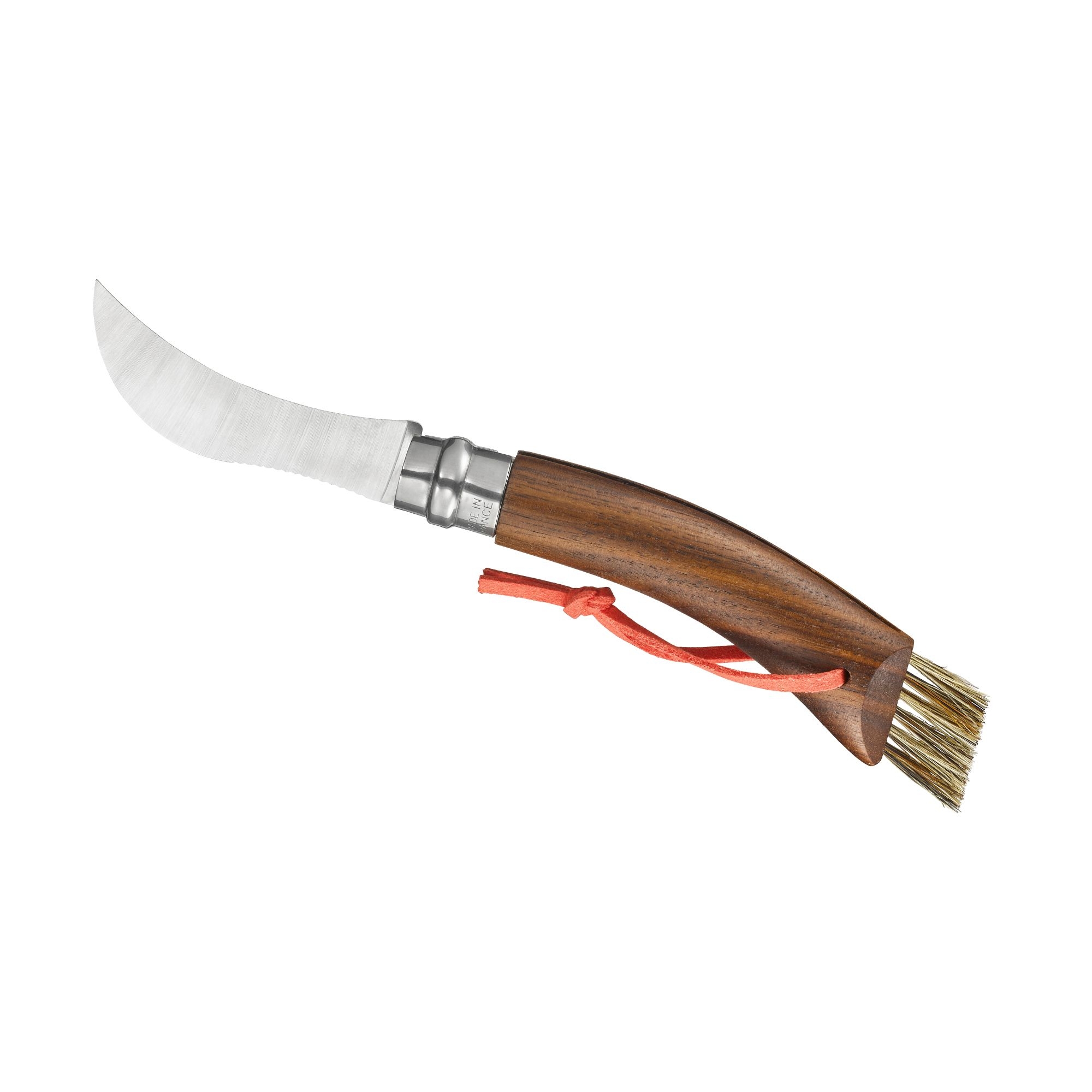 Opinel - Mushroom knife with brush No. 08 - 20 cm - Walnut