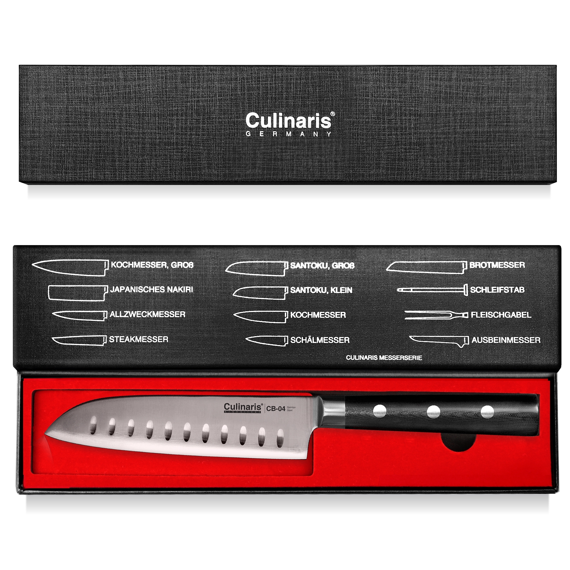 Culinaris - Santoku klein 13 cm Black Serie | CB-04
