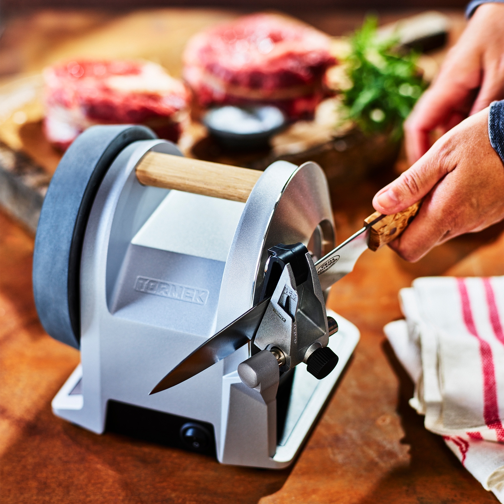 Tormek – T-1 Kitchen Knife Sharpener Zinc Gray