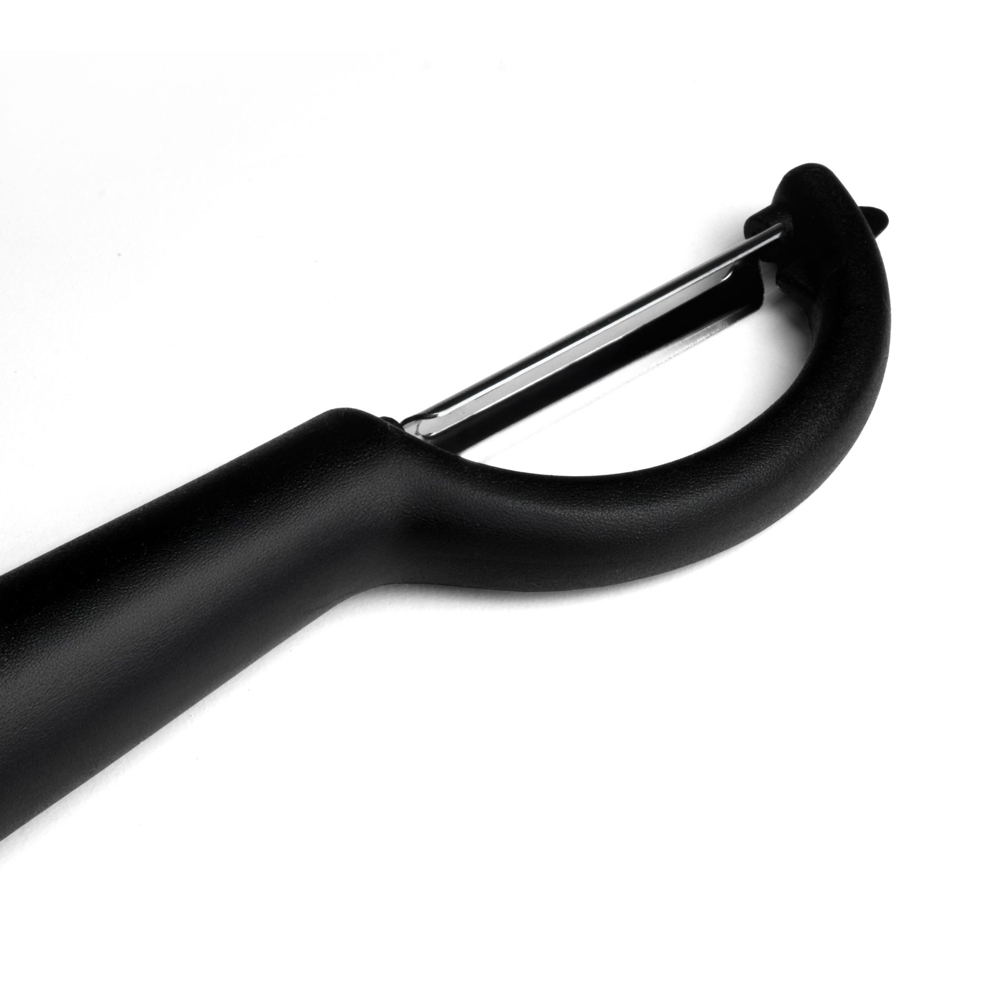 P-Schäler PELARIO mit schwarzem Griff und Edelstahlklinge