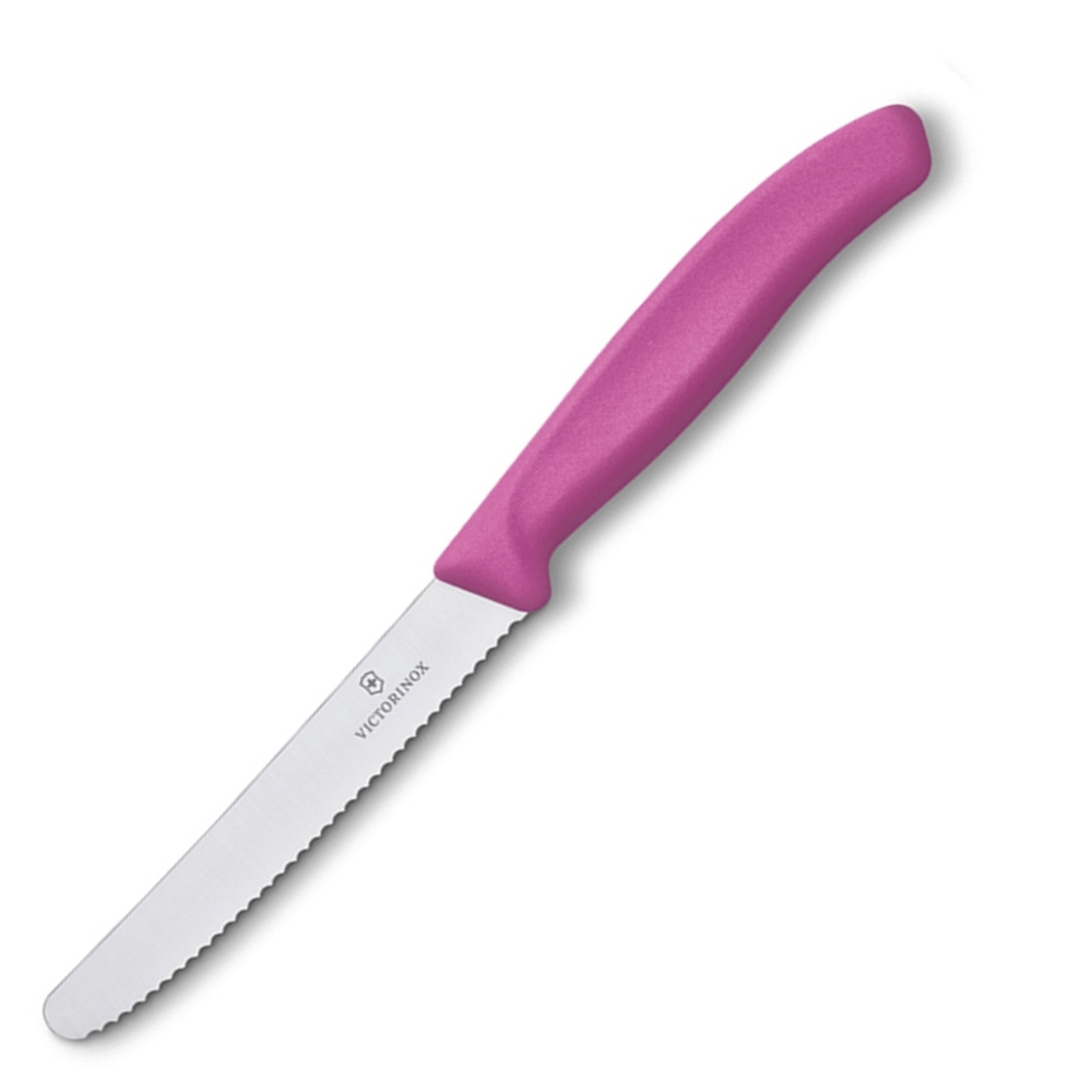 Victorinox - Tomaten- und Tafelmesser mit Wellenschliff, pink