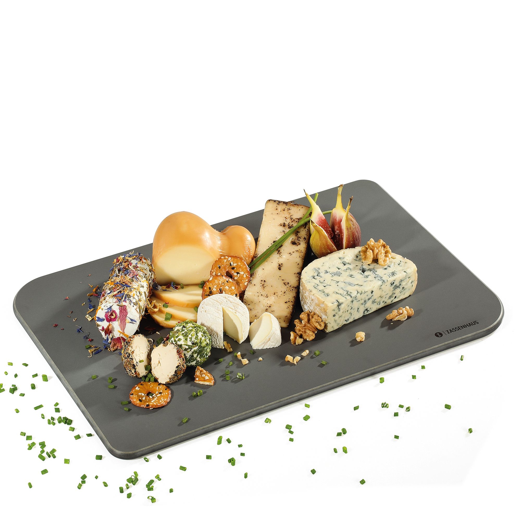 Graues Zassenhaus Schneidbrett COMFORT XPLUS 42 x 27,5 cm