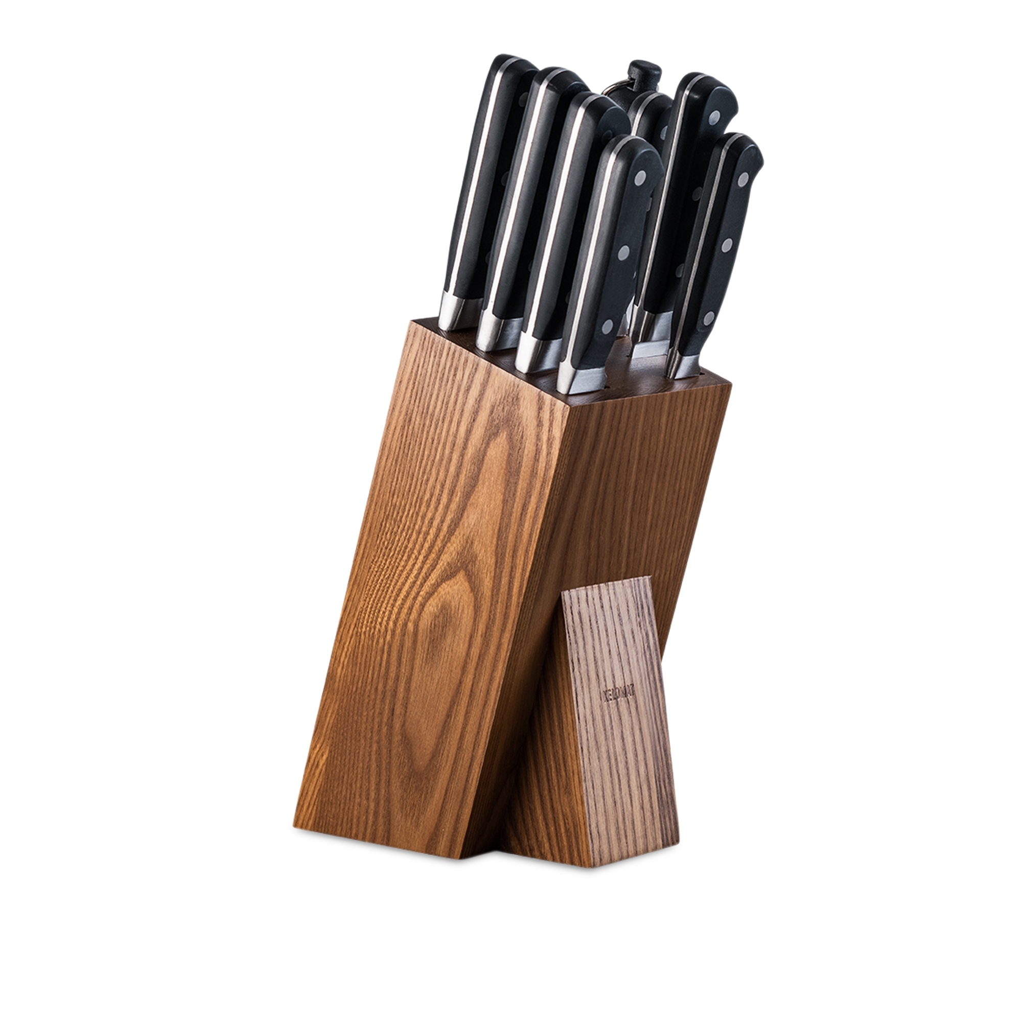 Kelomat – Knife block for 7 knives, acacia wood