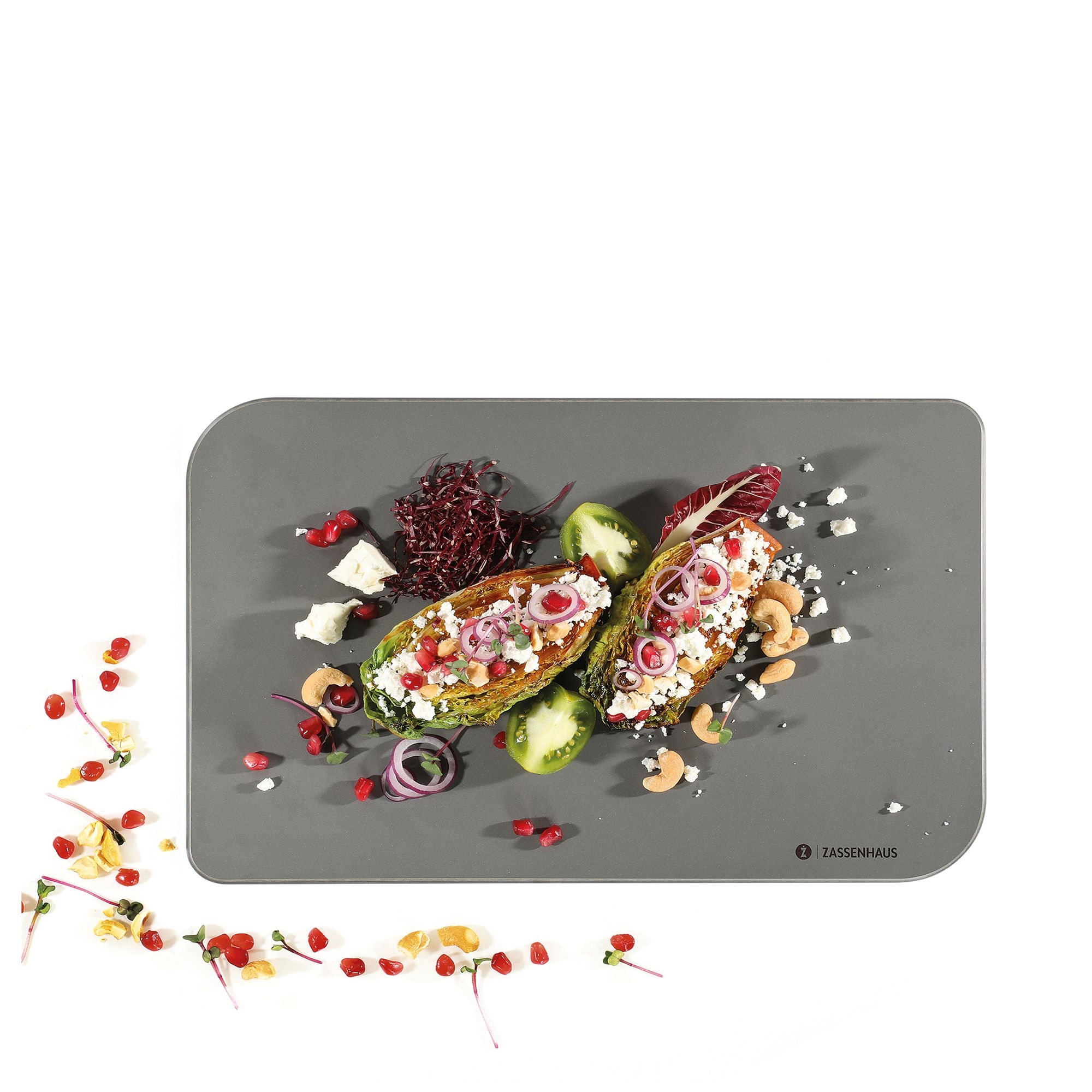 Graues Zassenhaus Schneidbrett COMFORT XPLUS 36 x 23 cm