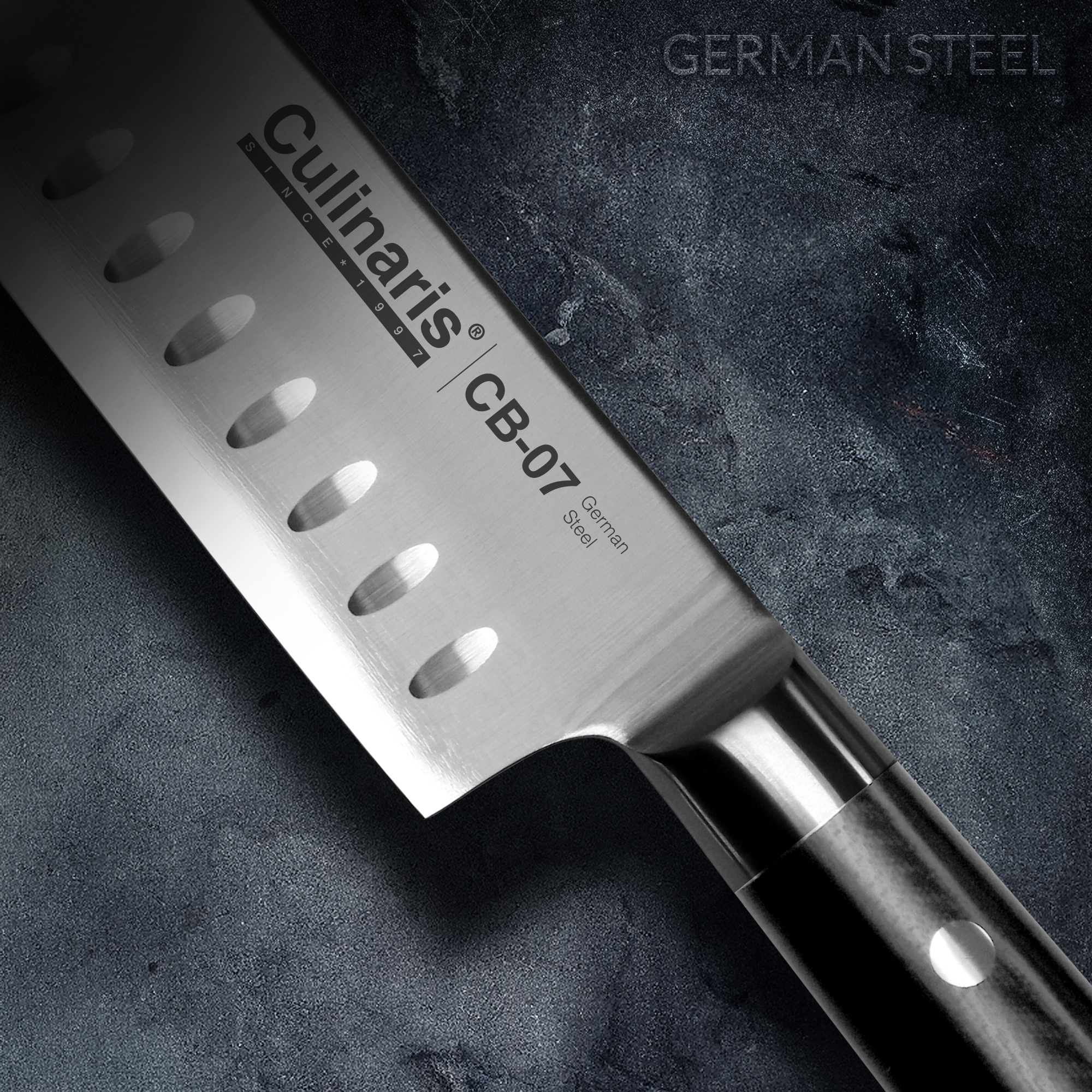 Culinaris Santoku groß Black Serie 18 cm CB-07