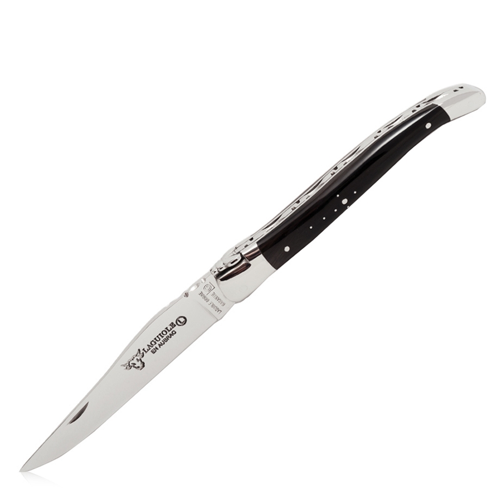 Laguiole - Klapp-/Taschenmesser geschmiedet Ebenholz glänzend